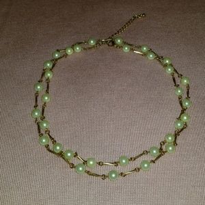 Long Gold & Pearl Necklace
